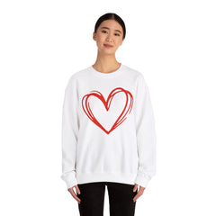 Hand Drawn Heart  - Valentine's Day Sweatshirt