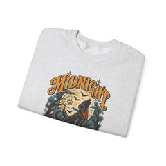 Midnight Howl Club Sweatshirt — Moonlit Wolves Graphic Crewneck