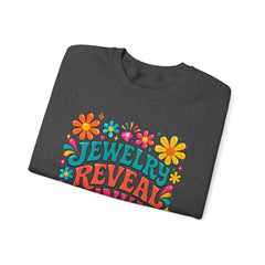Jewelry Reveal Junkie Sweatshirt by Gildan, Cozy Unisex Crewneck, Gift for Jewelry Lovers