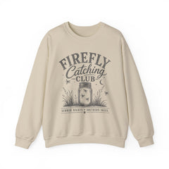 Firefly Catching Club Sweatshirt — Vintage Mason Jar Summer Nights Crewneck - Southern Heritage