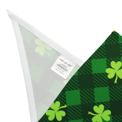 St. Patrick's Day Pet Bandana - Clover on Plaid