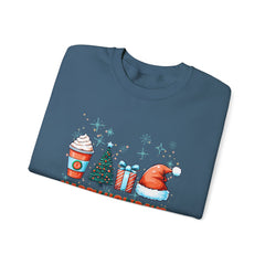 Christmas Coffee Santa Hat Sweatshirt