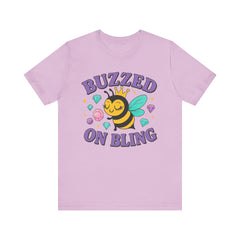 Buzzed on Bling - Bee T-Shirt | Fun Unisex Tee for Bee Lovers and Jewelry Lovers alike