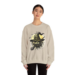 Halloween Witch Sweatshirt, Unisex Sweatshirt for Fall, Cozy Crewneck for Halloween Parties, Spooky Season Apparel, Gift for Witch Lovers