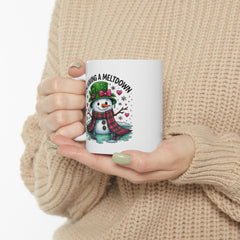 Ceramic Mug — "I'm Having a Meltdown" Cute Snowman (11oz/15oz)