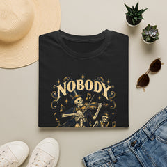 Nobody Plays It Better T-Shirt — Skeleton Violinist Day of the Dead Music Tee