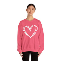 Hand Drawn Heart  - Valentine's Day Sweatshirt