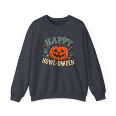 Halloween Crewneck Sweatshirt — "Happy Howl-oween" Pumpkin Graphic - Southern Heritage