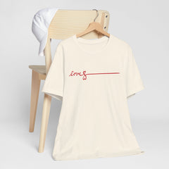Love Signature T-Shirt – Minimal Red Script Tee
