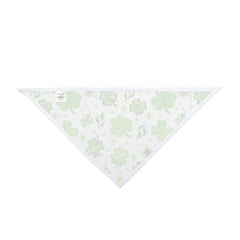 St. Patrick's Day Pet Bandana - Clover Print on White