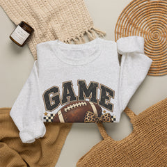 Game Day Sweatshirt — Leopard Football Graphic Crewneck