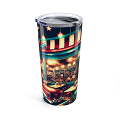 1950s Pop Art inspired Patriotic Art Tumbler 20oz