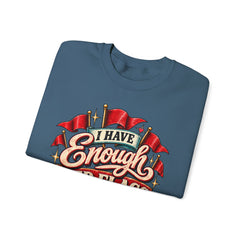 "I Have Enough Red Flags, Thanks" Vintage Banner Graphic Valentine Sweatshirt