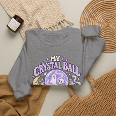 Doomed Crystal Ball Crewneck Sweatshirt — Cute Pastel Gothic Fortune-Telling Graphic