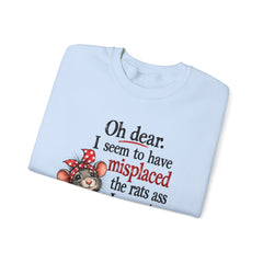 Sarcastic Crewneck Sweatshirt - Don’t Give A Rats Ass