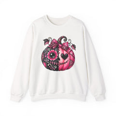 Pink Sugar Skull Pumpkin Sweatshirt ~ Halloween Vibes