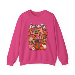 Pumpkin Era Crewneck Sweatshirt — "Living My Pumpkin Era" Fall Graphic Sweatshirt