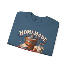 Crewneck Sweatshirt — "Homemade Ice Cream Social" Vintage Ice Cream Maker Design