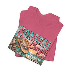 Coastal Cowgirl Tee — "Howdy Shore" Beach Western Graphic T-Shirt