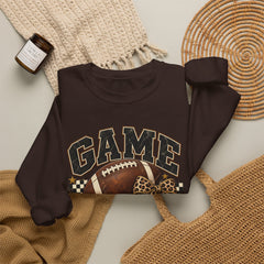 Game Day Sweatshirt — Leopard Football Graphic Crewneck