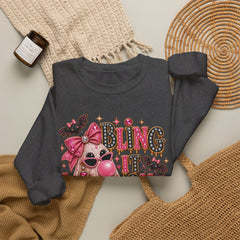 'Bling It On Boo' Pink Ghost Halloween Crewneck Sweatshirt