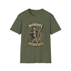 Nobody Plays It Better T-Shirt — Skeleton Violinist Day of the Dead Music Tee