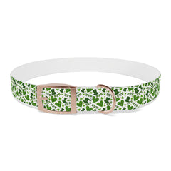 Dog Collar - Green Leprechaun Hats and Green Hearts Design