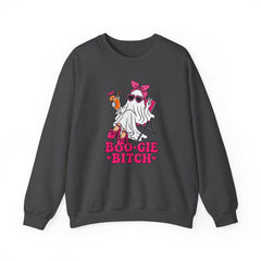 Boo-gie Bitch Ghost Crewneck Sweatshirt — Cute Retro Halloween Graphic
