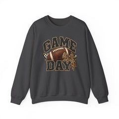 Game Day Sweatshirt — Leopard Football Graphic Crewneck