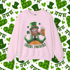 St. Patrick's Day Unisex Crewneck- Cheers Leprechaun