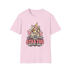 "If I Were a Unicorn I Would Stab You With My Horn" Funny Graphic Tee