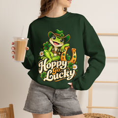 Hoppy Go Lucky Frog St. Patrick’s  Day Sweatshirt