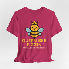 Queen Bee Fizzin' Unisex T-Shirt - Cute Bee Graphic Tee for Bee Lovers