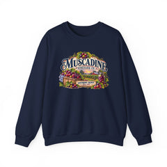 Muscadine Vineyard Crewneck Sweatshirt — Vintage Grape Winery Graphic - Southern Heritage
