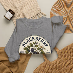Blackberry Picking Club Crewneck Sweatshirt — Vintage Fruit Patch Design
