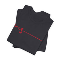 Love Signature T-Shirt – Minimal Red Script Tee