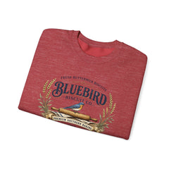 Bluebird Biscuit Co. Crewneck Sweatshirt — Vintage Bakery Logo Pullover