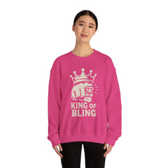 Bling King Sweatshirt, Cozy Crewneck, Gift for Him, Streetwear Style, Bomb Party,  Casual Fashion