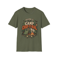 Camp Creep-It-Real T-Shirt — Welcome to Camp Halloween Graphic Tee- BP