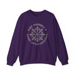 “Have Yourself a Merry Little Christmas” Snowflake Gildan Crewneck Sweatshirt