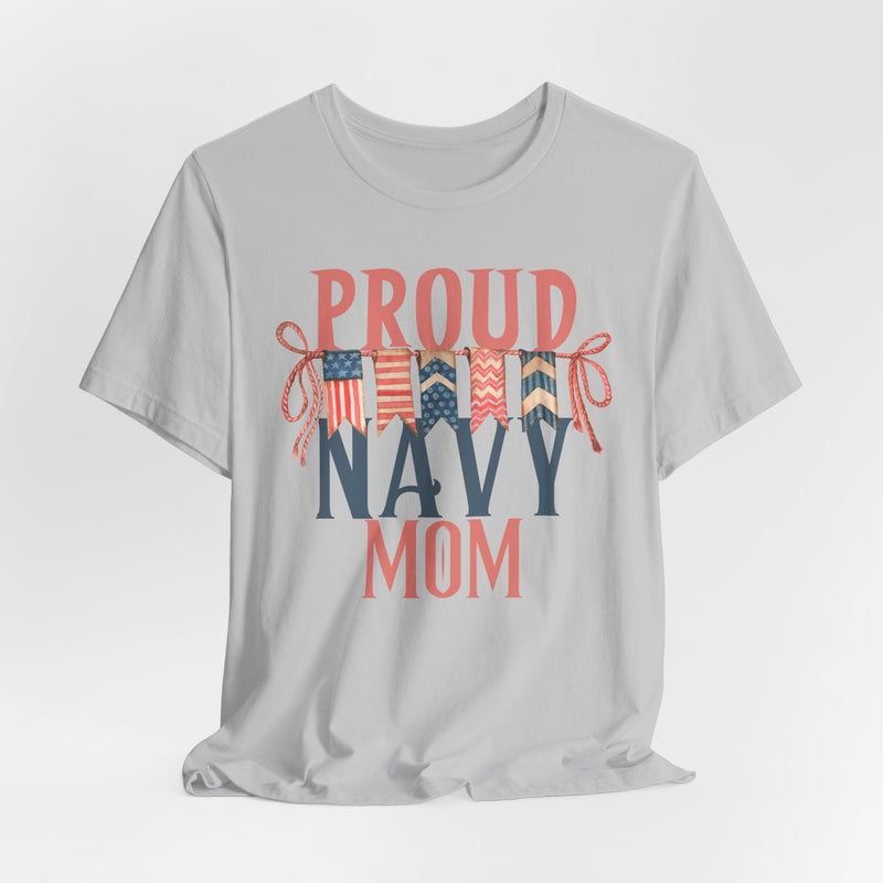 Proud Navy Mom Patriotic Tee