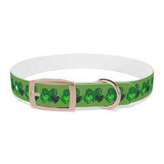 Copy of Dog Collar - Green Leprechaun Hats and Green Hearts Design