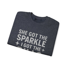 Funny He Gets the Bills & She Gets the Sparkle Unisex Sweatshirt by Gildan