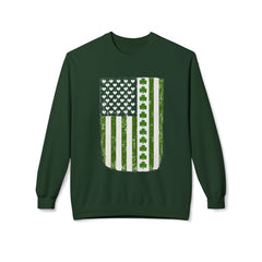 St. Patrick's Day Shamrock Flag Crewneck Sweatshirt
