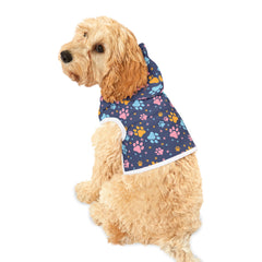 Pet Hoodie - Paw Prints on Blue