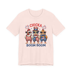 Chicka Boom Boom Patriotic Chickens Tee - 4th of July USA Shirt