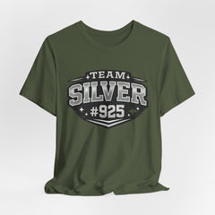 Team Silver #925 T‑Shirt — Vintage Sports Shield Tee - BP Jewelry