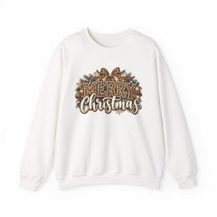 Merry Christmas Vintage Pinecone Design- Leopard Print