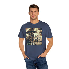 Alamo - Never Give Up - T-shirt - Military Branches, Right to Bear Arms, American Flag