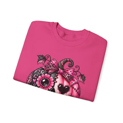 Pink Sugar Skull Pumpkin Sweatshirt ~ Halloween Vibes